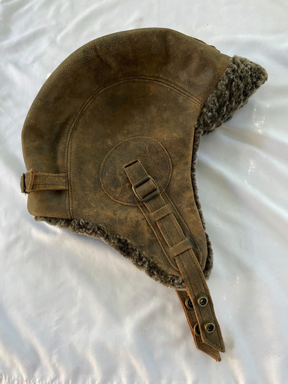 Leather Aviator Hat